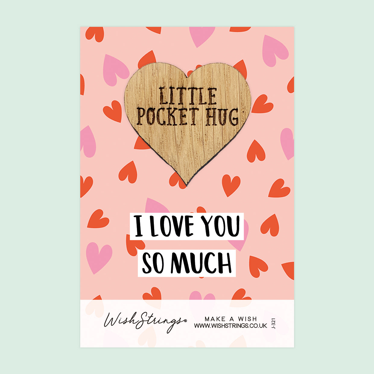 Pocket Hug - I Love You So Much | Thoughtful Gift for Someone Special | Keepsake Token for Sending Hugs & a Daily Reminder of Love