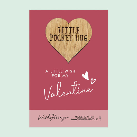 Pocket Hug - For My Valentine | Thoughtful Valentine’s Day Gift | Keepsake Token for Sending Hugs & Celebrating Love on Valentine’s Day