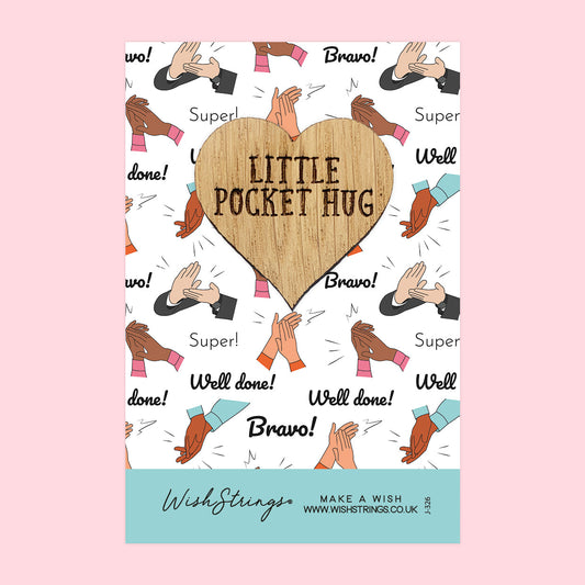 Pocket Hug - Well Done, Bravo, Congrats | Thoughtful Gift for Celebrating Success | Keepsake Token for Sending Hugs & Recognizing Achievements
