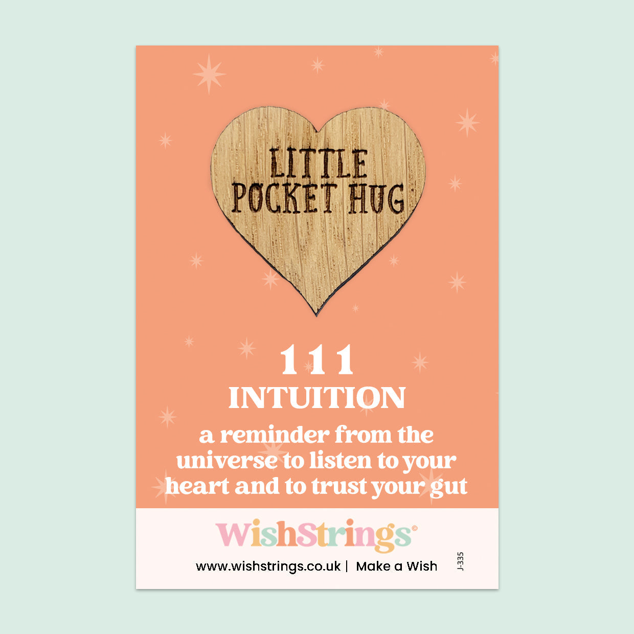 Pocket Hug - Angel Numbers 111 | Keepsake Token for Intuition, Listening to Your Heart & Trusting Your Gut