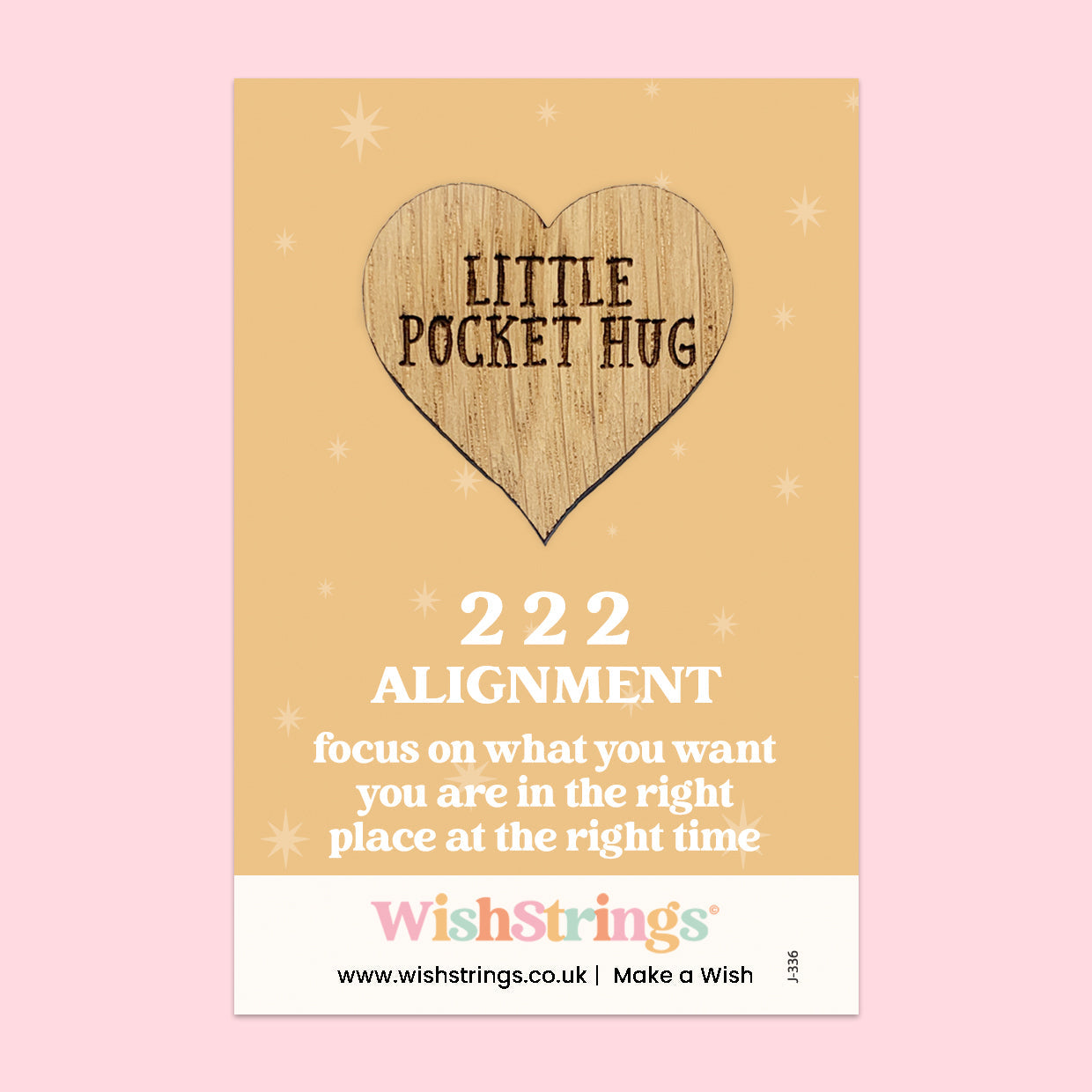 Pocket Hug - Angel Numbers 222 | Keepsake Token for Alignment & Being in the Right Place at the Right Time