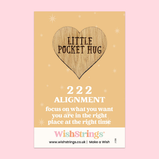 Pocket Hug - Angel Numbers 222 | Keepsake Token for Alignment & Being in the Right Place at the Right Time