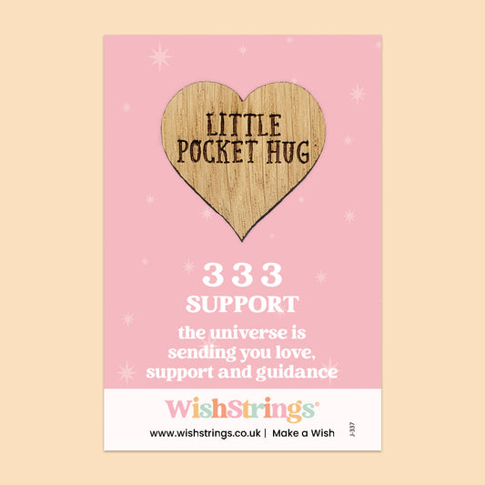 Pocket Hug - Angel Numbers 333 | Keepsake Token for Support, Love & Guidance from the Universe
