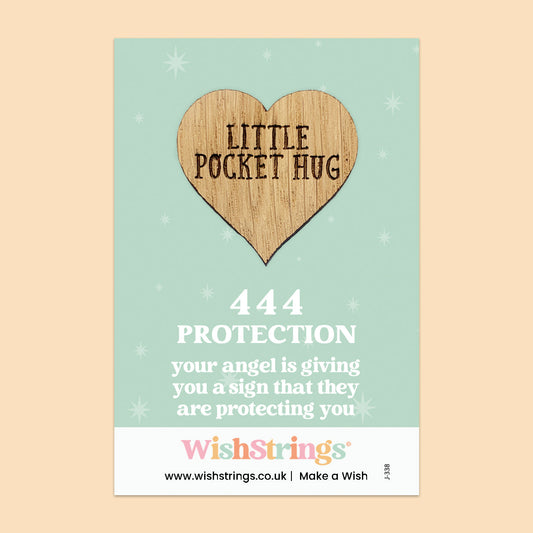 Pocket Hug - Angel Numbers 444 | Keepsake Token for Protection & Signs from Your Angels