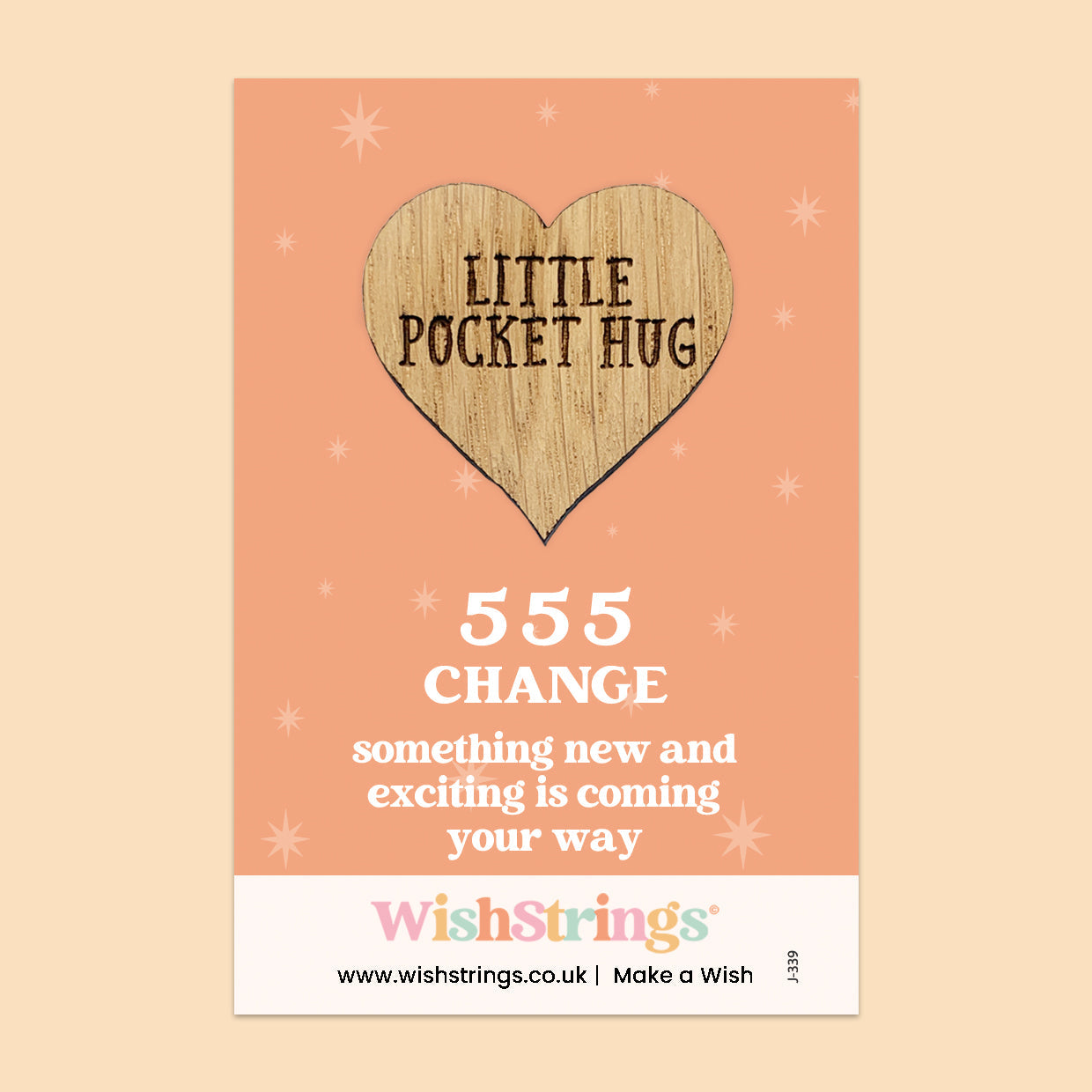 Pocket Hug - Angel Numbers 555 | Keepsake Token for Change & Exciting New Beginnings