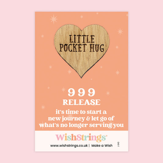 Pocket Hug - Angel Numbers 999 | New Beginnings & Fresh Start Gift | Keepsake Token for Release & Starting a New Journey