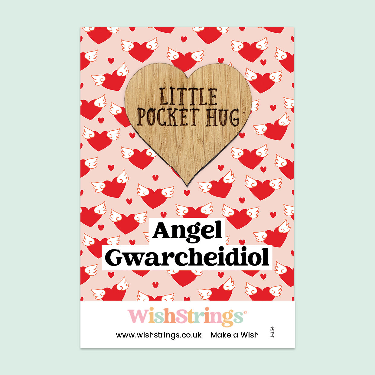 Pocket Hug - Angel Gwarcheidiol, Welsh Guardian Angel | Thoughtful Welsh Language Gift | Keepsake Token for Sending Hugs & Angelic Protection