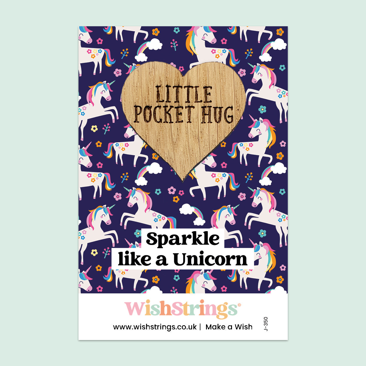 Pocket Hug - Sparkle Like a Unicorn, Magical Unicorn Theme Design | Enchanting Gift for Positivity & Support | Keepsake Token for Sending Hugs, Love & a Magical Pick-Me-Up