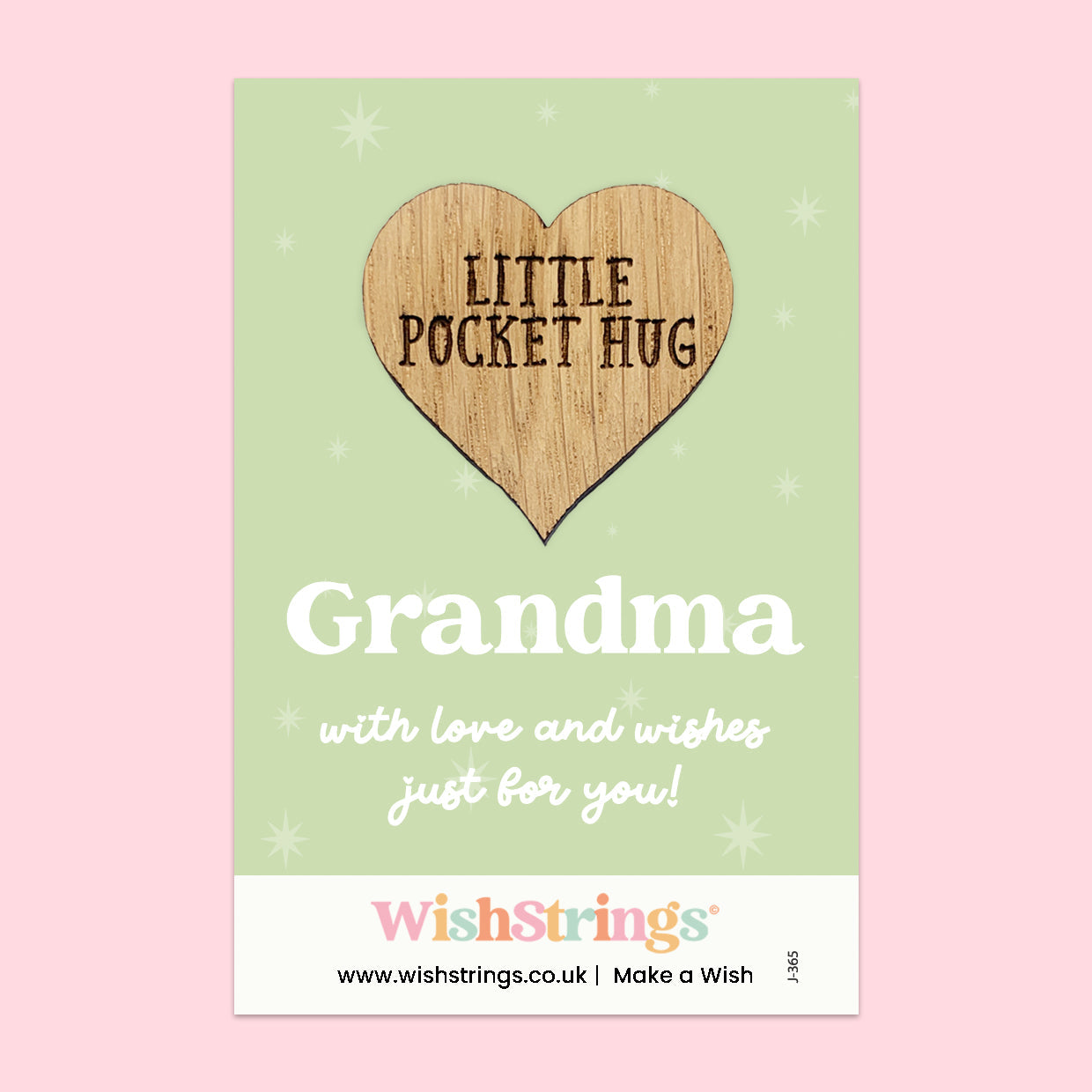 WishStrings “Grandma” Pocket Hug | Sentimental Gift for Nan | Heartfelt Keepsake Token from Grandchildren | Thinking of You | Letterbox Gift Under £5