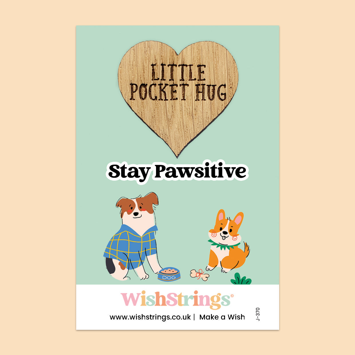 Pocket Hug – Stay Pawsitive | Thoughtful Gift for Dog Lovers | Keepsake Token for Positivity, Support & Pet-Themed Encouragement