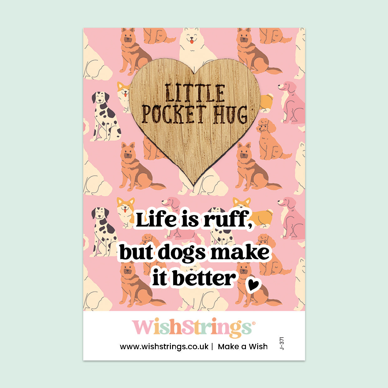 Pocket Hug – Life Is Ruff, But Dogs Make It Better | Thoughtful Gift for Dog Lovers | Keepsake Token for Comfort, Smiles & Support
