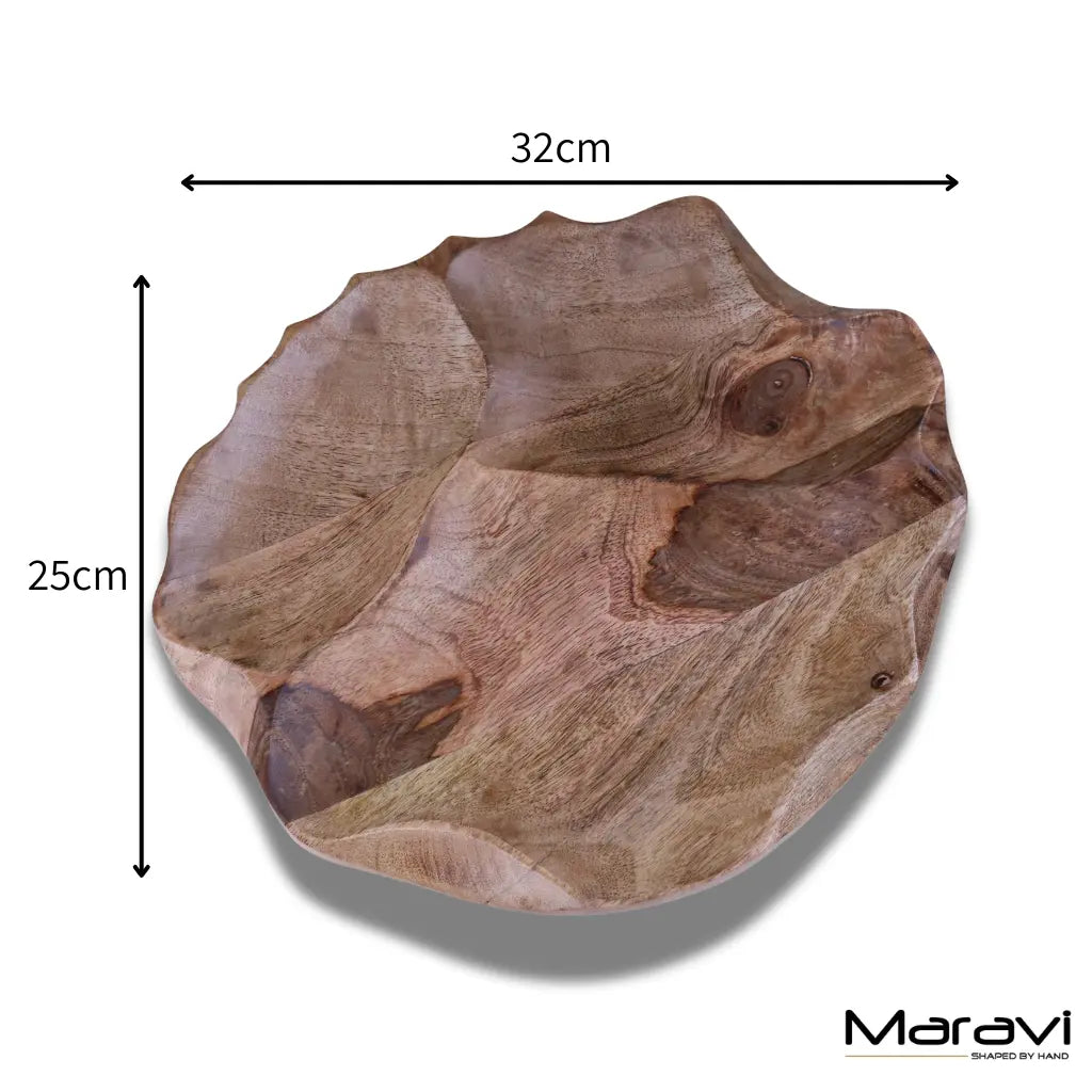 Kavira Divided Serving Dish Mango Wood