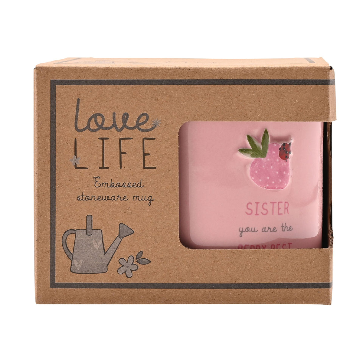 Love Life Embossed Mug - Sister