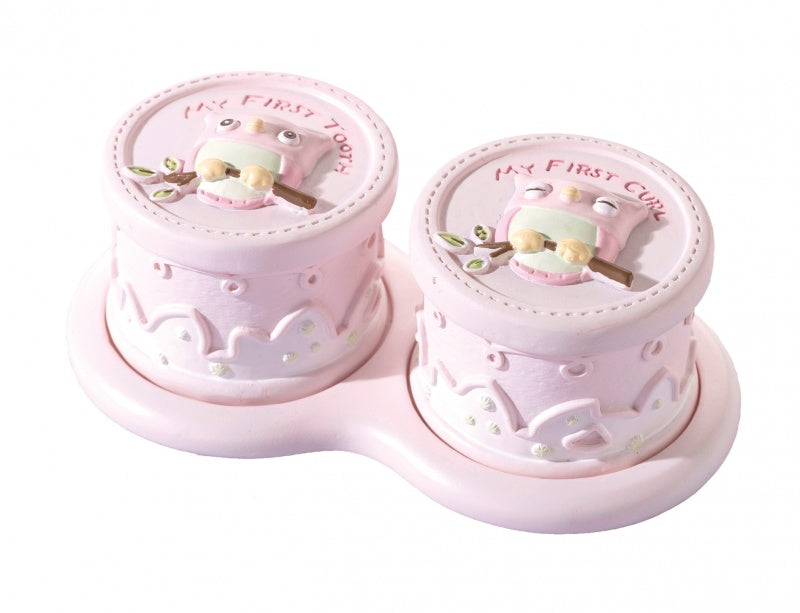 Lillian Rose Owl First Tooth & Curl Keepsake Boxes