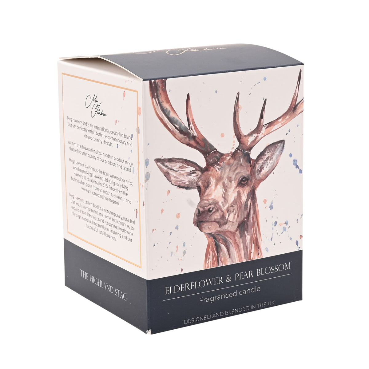 Meg Hawkins 250g Candle Stag - Elderflower & Pear Blossom