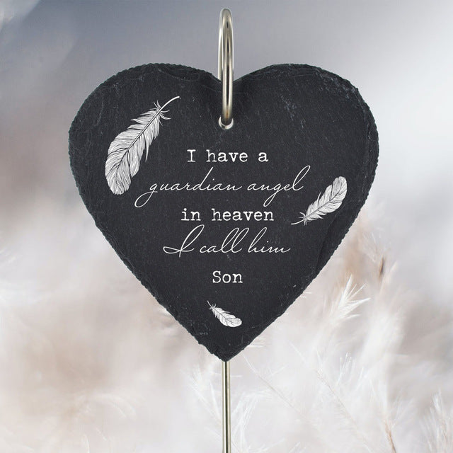 Gaurdian Angel Grave Memorial Slate Plaque