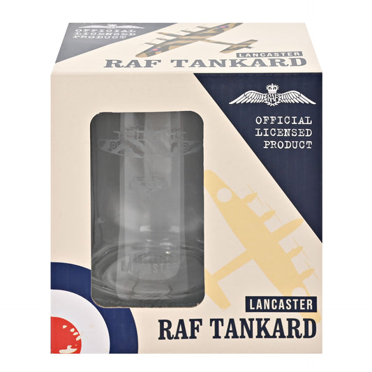 RAF Etched Glass Tankard - Lancaster Bomber