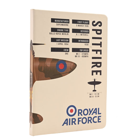 RAF A5 Lined Hardback Notebook - Spitfire