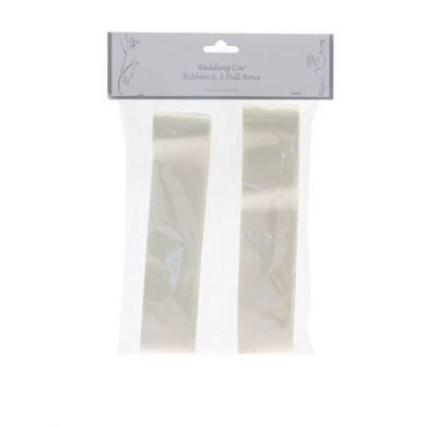 Decorative Wedding Car Ribbon & Bow Set: 9 Metres + 3 Bows, Various Colours