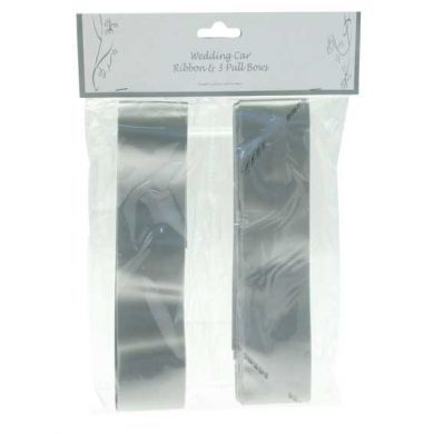 Decorative Wedding Car Ribbon & Bow Set: 9 Metres + 3 Bows, Various Colours