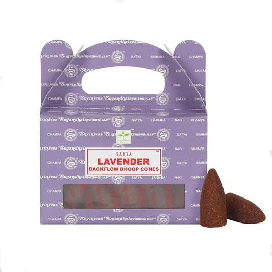 Set of 6 Lavender Backflow Dhoop Cones by Satya (6/30)