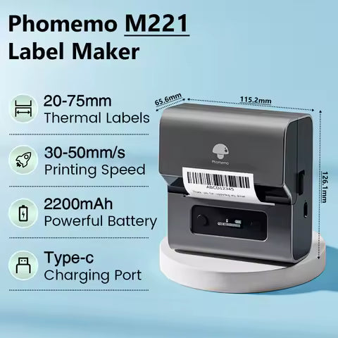 Phomemo M221 Mini Label Printer