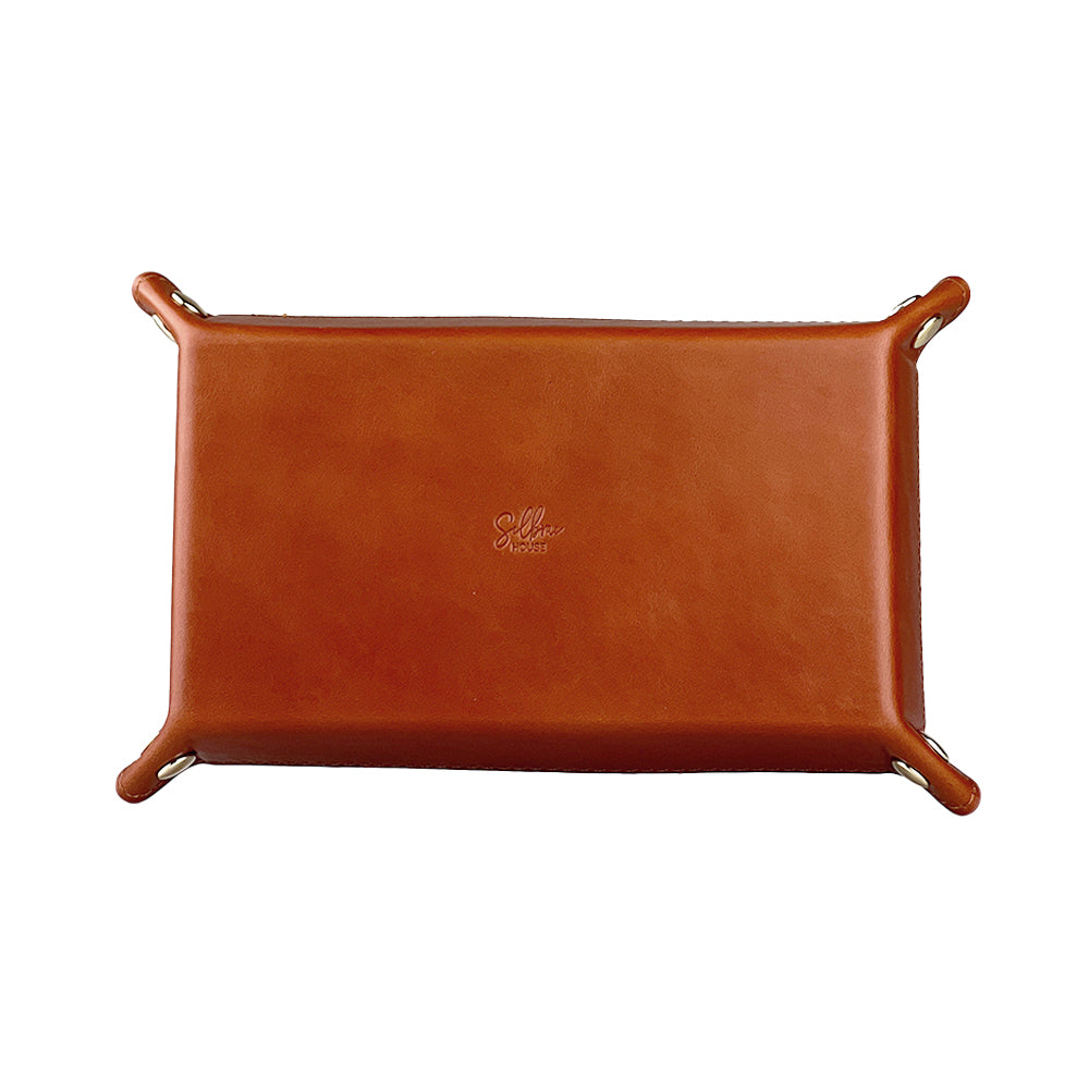 Highland Cow Leather Trinket Tray