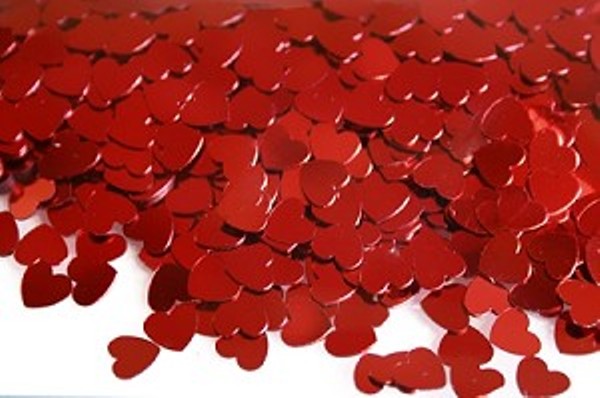 Heart Shaped Foil Table Scatter Confetti, 6mm