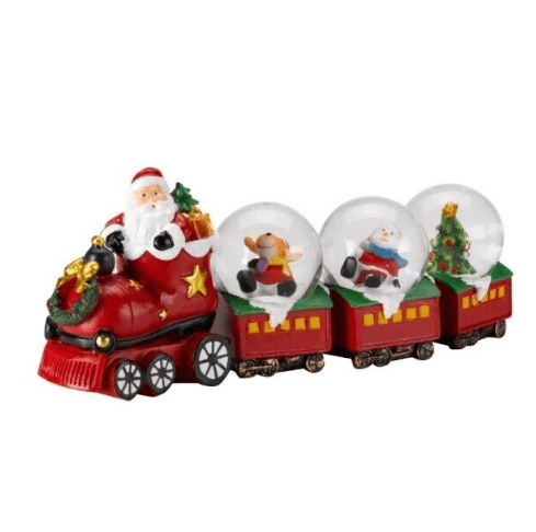 Christmas Santa Train Snow Globe Decoration