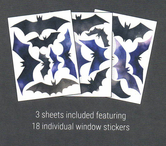 Bat Halloween Window Sticker Set