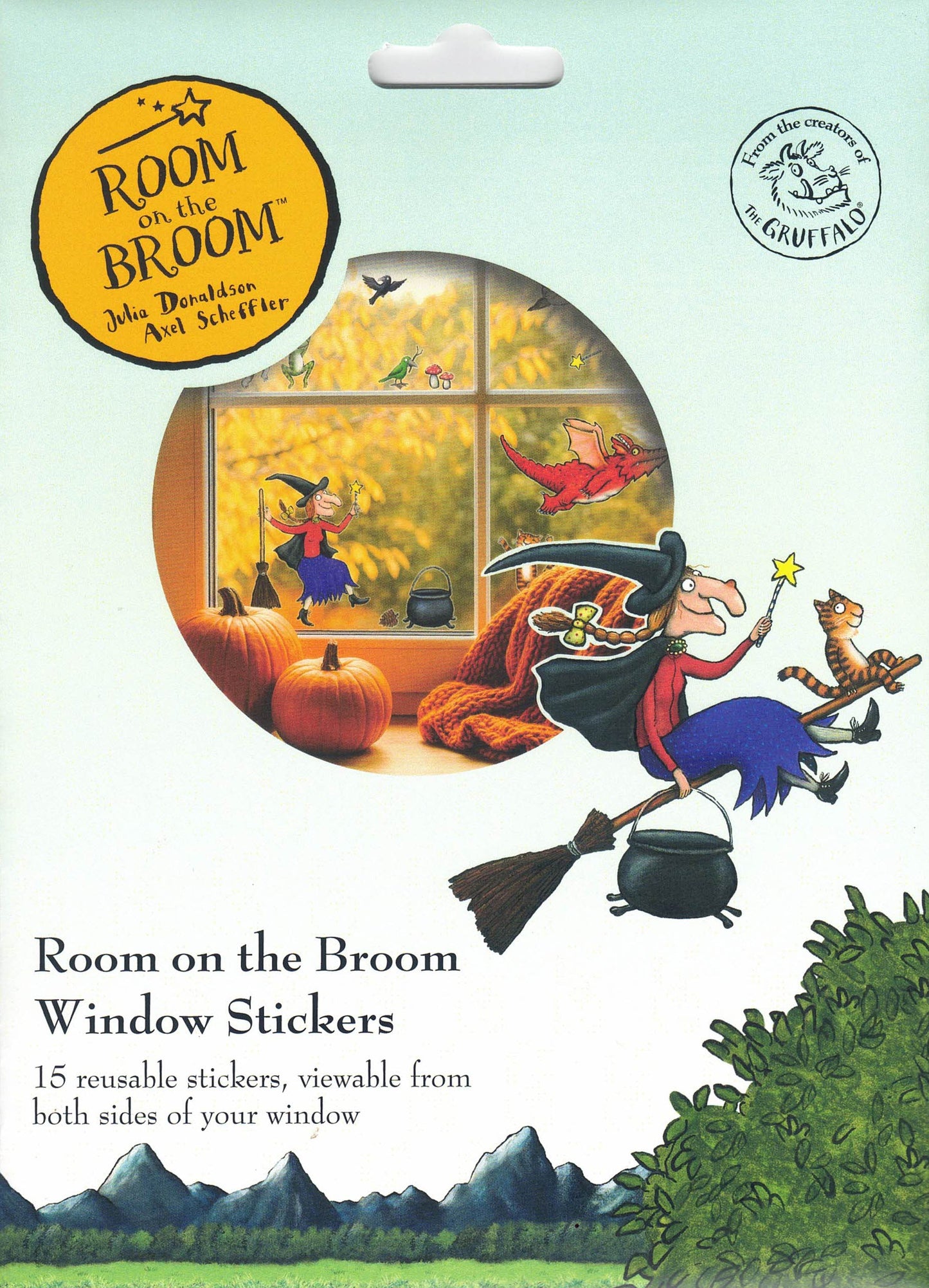 Room on the Broom Halloween Window Sticker Set