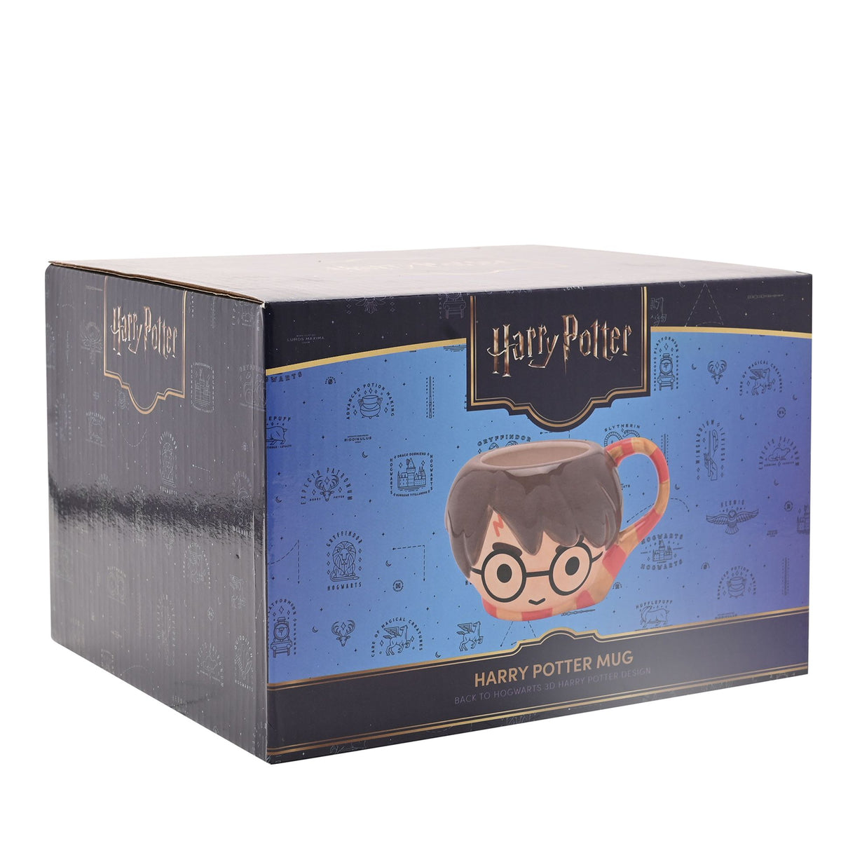 Harry Potter mug gift box with character mug graphic and “Harry Potter Mug” text