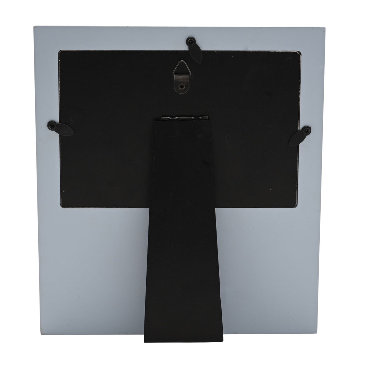 Diamond anniversary photo frame back with hanging hook and black display stand