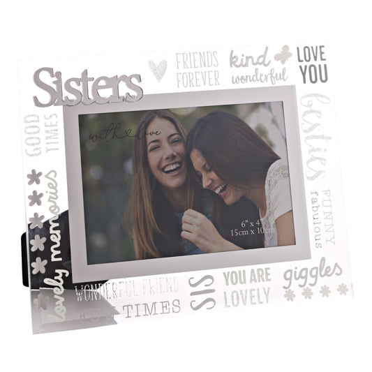 With Love Glass Frame With 3D - Sisters