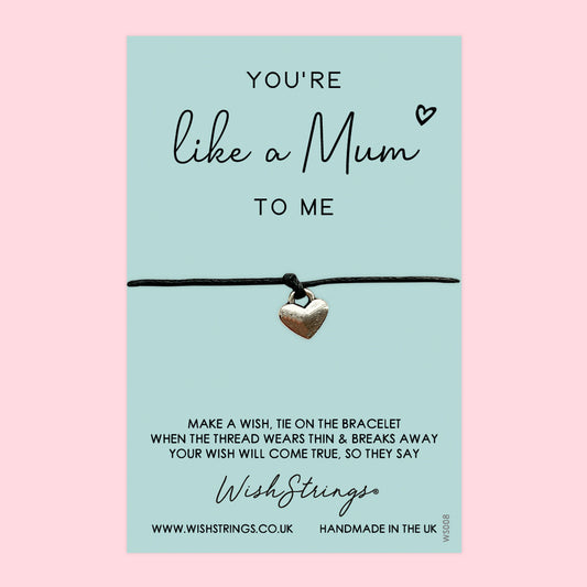 WishStrings ‘Like a Mum to Me’ Wish Bracelet | Thoughtful Gift for a Special Someone | Meaningful Wish Bracelet to Show Love & Appreciation