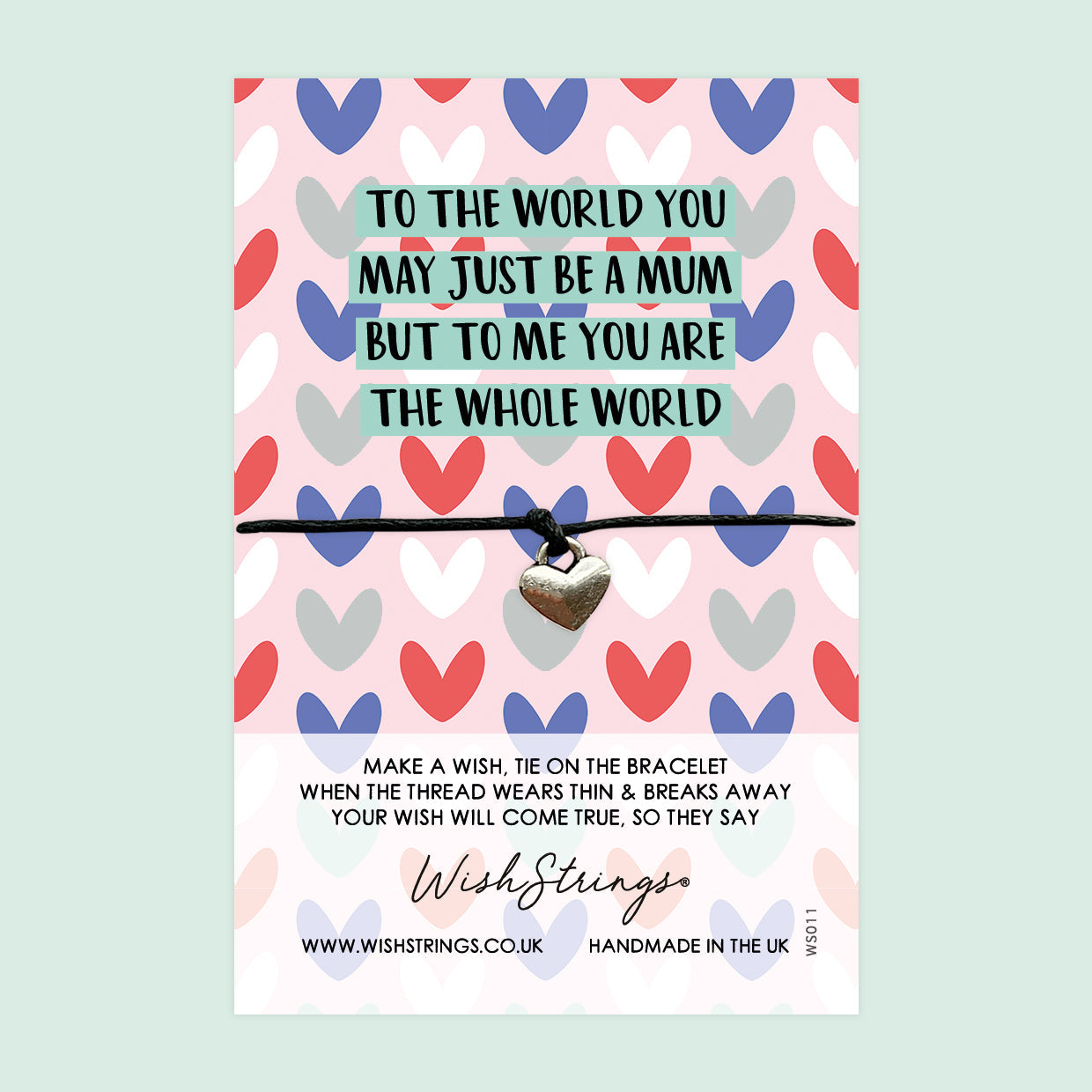 WishStrings ‘World’s Best Mum’ Wish Bracelet | Thoughtful Thank You Gift for Mum | Meaningful Wish Bracelet to Show Love & Appreciation