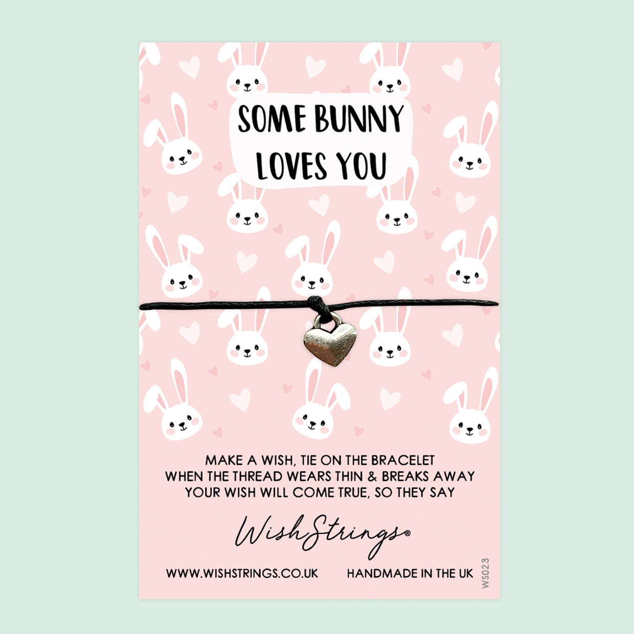 WishStrings ‘Some Bunny Loves You’ Wish Bracelet | Cute Easter Gift | Meaningful Wish Bracelet for Friends & Loved Ones
