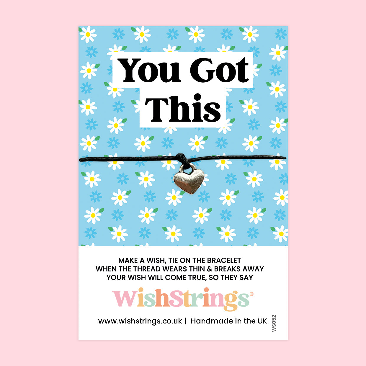 WishStrings ‘You Got This’ Wish Bracelet | Uplifting Positivity Gift | Meaningful Bracelet for Encouragement & Motivation