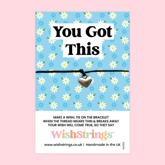 WishStrings ‘You Got This’ Wish Bracelet | Uplifting Positivity Gift | Meaningful Bracelet for Encouragement & Motivation