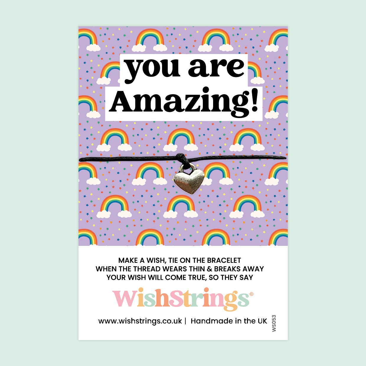 WishStrings ‘You Are Amazing’ Wish Bracelet | Positivity & Encouragement Gift | Meaningful Thank You Bracelet to Uplift & Inspire