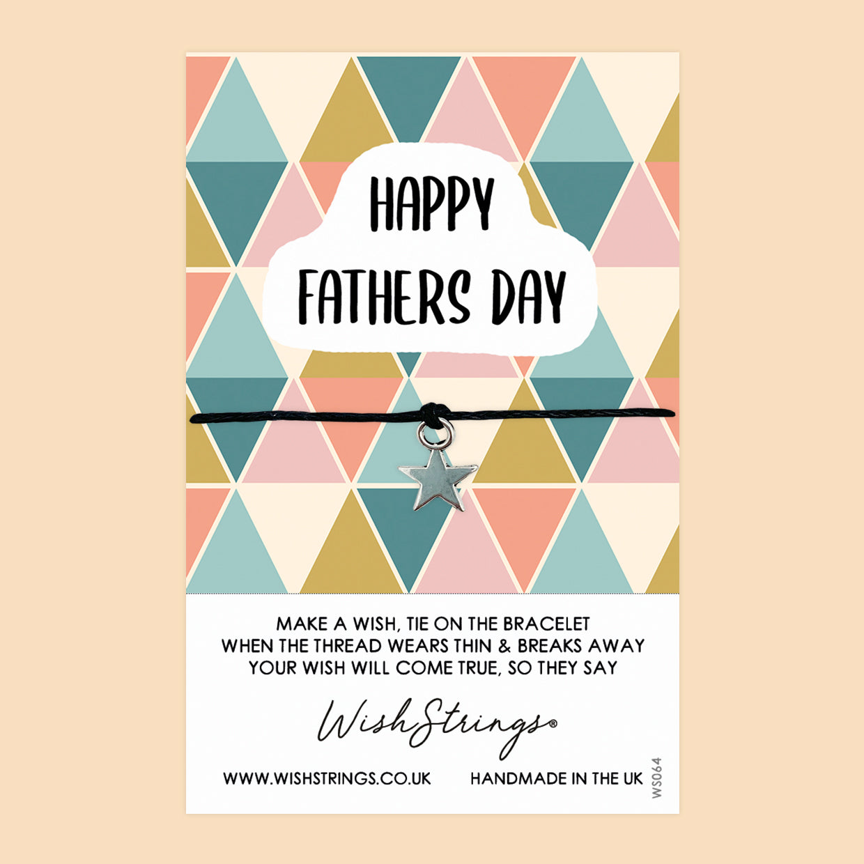 WishStrings ‘Happy Father’s Day’ Wish Bracelet | Thoughtful Gift for Dad, Grandad & Father Figure | Meaningful Keepsake