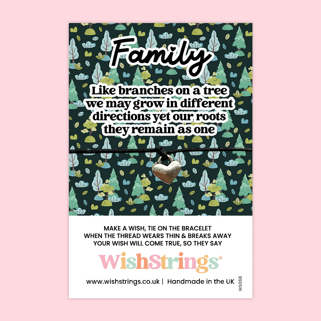 WishStrings ‘Family Tree’ Wish Bracelet | Thoughtful Gift for Family | Meaningful Keepsake for Love, Support & Connection