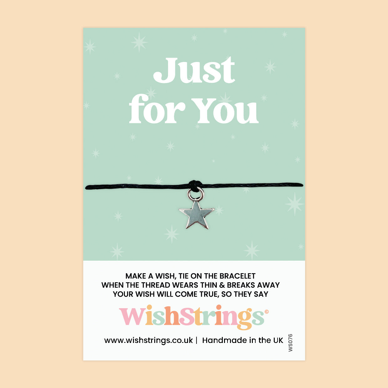 WishStrings ‘Just for You’ Wish Bracelet | Thoughtful Friendship Gift | Meaningful Just Because Bracelet to Show You Care