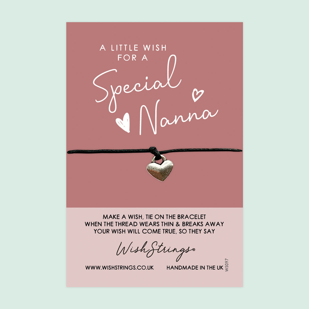 WishStrings ‘Special Nanna’ Wish Bracelet | Thoughtful Gift from Grandchildren | Meaningful Keepsake to Show Love & Appreciation for Nanna