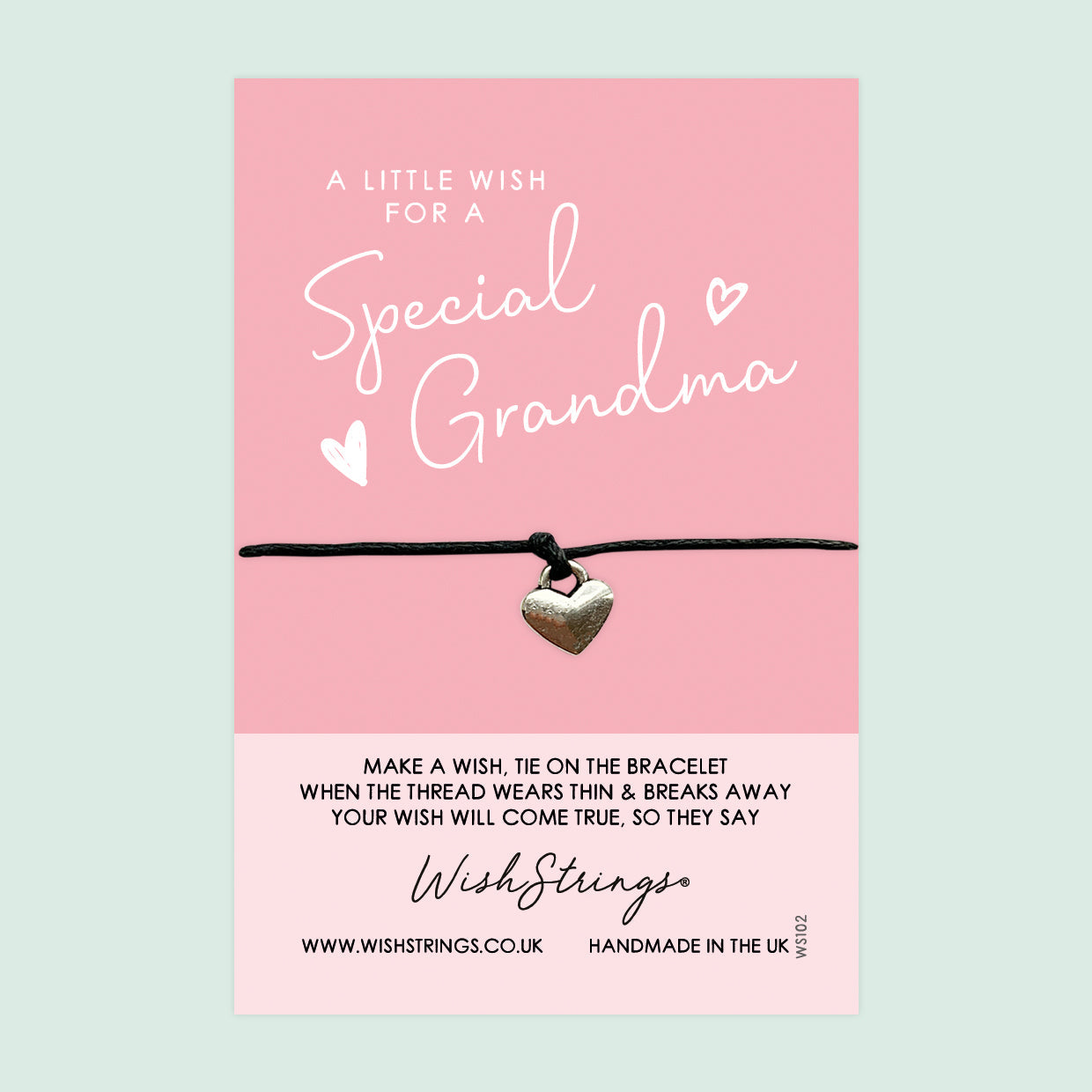 WishStrings ‘Special Grandma’ Wish Bracelet | Thoughtful Gift from Grandchildren | Meaningful Keepsake to Show Love & Appreciation for Grandma