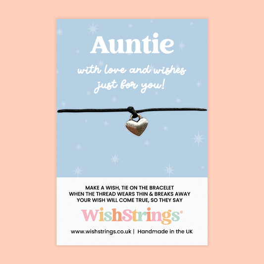 WishStrings ‘Auntie’ Wish Bracelet | Thoughtful Gift for a Special Auntie | Meaningful Keepsake to Show Love & Appreciation