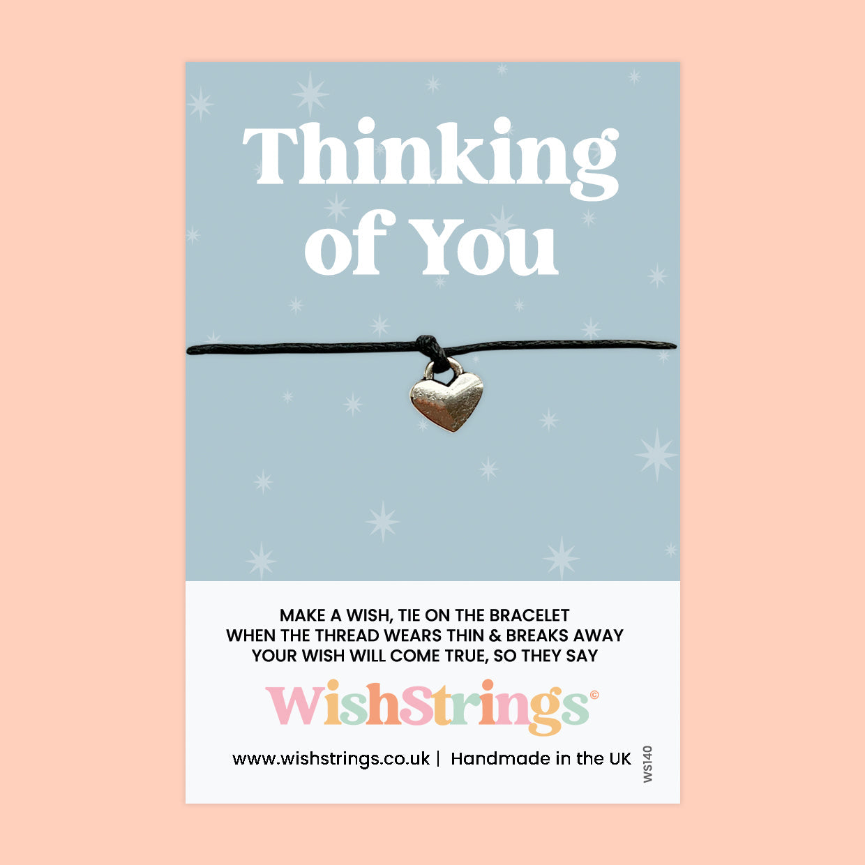 WishStrings ‘Thinking of You’ Wish Bracelet | Thoughtful Sympathy Gift | Meaningful Keepsake for Support & Comfort