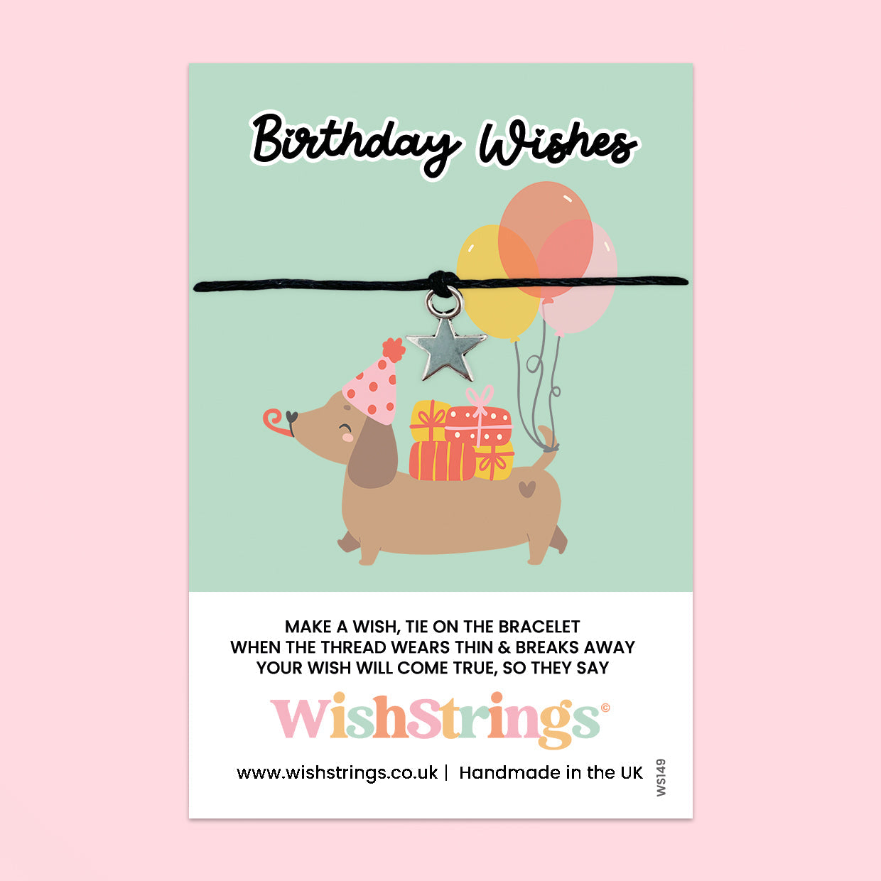 WishStrings ‘Birthday Wishes’ Wish Bracelet | Thoughtful Birthday Gift | Meaningful Wish Bracelet to Send Birthday Wishes