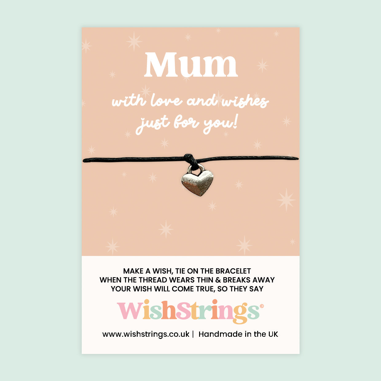 WishStrings ‘Mum’ Wish Bracelet | Thoughtful Gift from Kids | Meaningful Keepsake to Show Love & Appreciation for Mum