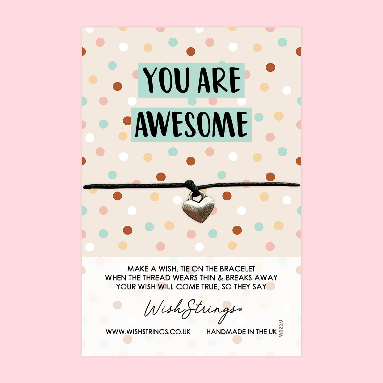 WishStrings ‘You Are Awesome’ Wish Bracelet | Thoughtful Gift for Saying Thank You | Meaningful Keepsake for Appreciation & Gratitude
